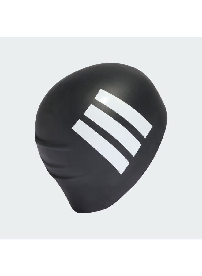 Adidas Adults 3-Stripes Swim Cap - Image 2
